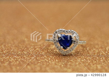 ring blue gemstone heart,Love Valentine day 42990128