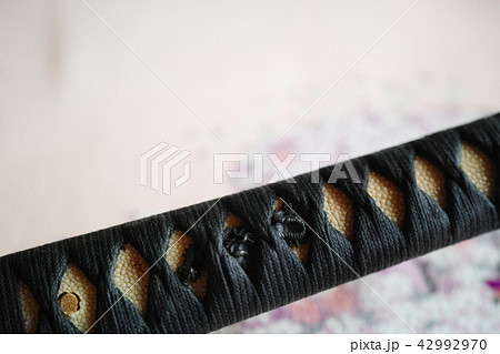 日本刀の柄 つか の写真素材