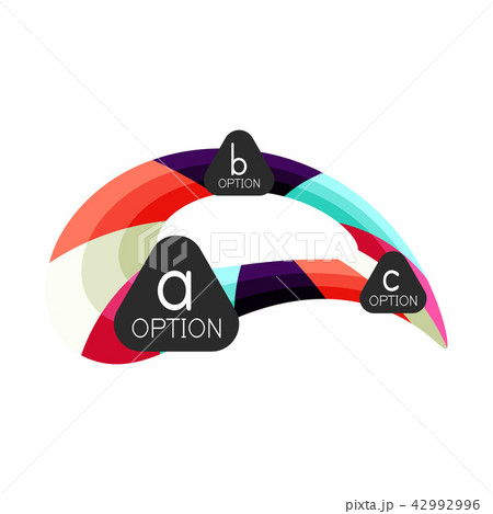 Abstract colorful geometric option infographics design template with sample abc options. Abstract 42992996