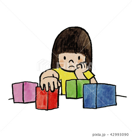 バランスよく配置するって難しいのイラスト素材