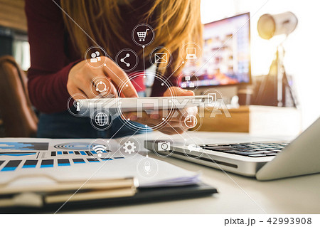 hand online banking payment communication network hand online banking payment communication network 42993908