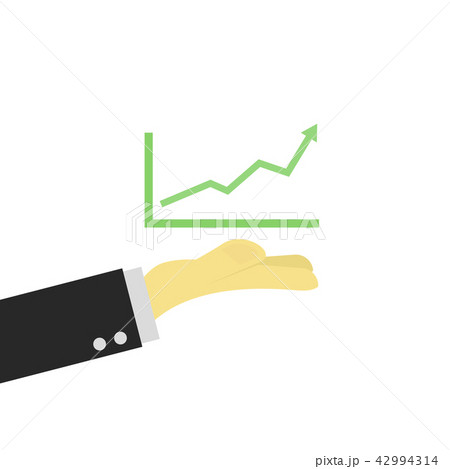 hand of business man with graph 42994314