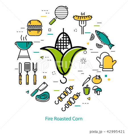 Fire Roasted Corn - round concept Fire Roasted Corn - round concept 42995421