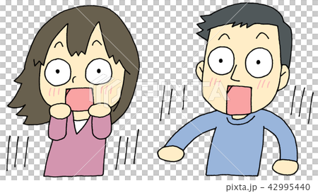 ビックリ　男女 42995440