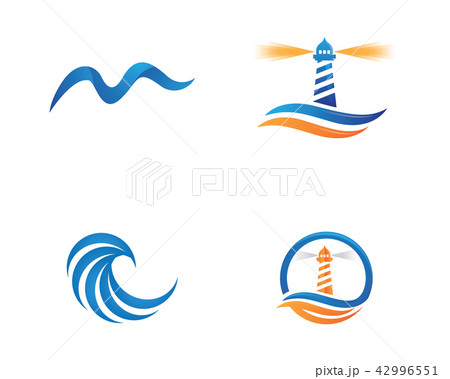 Water wave icon vector 42996551