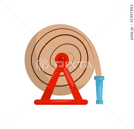 Fire hose, equipment of firefighter vector Illustration on a white background 42997663