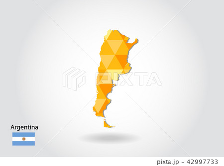 Geometric polygonal style vector map 42997733