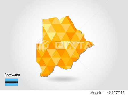 Geometric polygonal style vector map 42997755