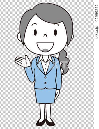Women's suit wear clerk clerk Variation guide standing posture 42999222