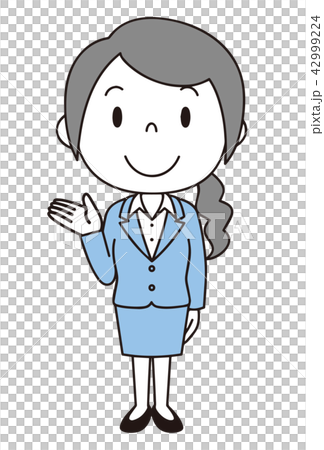 Women's suit wear clerk clerk Variation guide standing posture 42999224