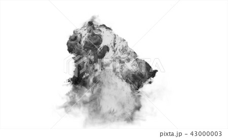 Big smoke explosion effect black background, white 43000003
