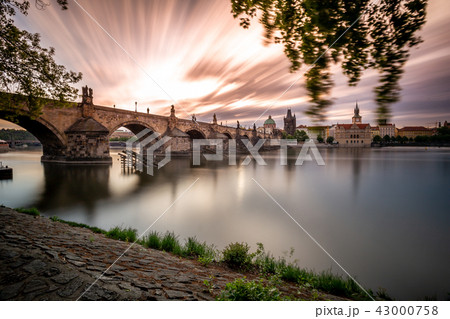 The first sun over Charles Bridge The first sun over Charles Bridge 43000758