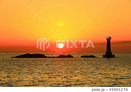 日の出 夕焼け 風景 43001279