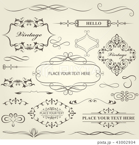 Vintage frames, vignettes and dividers, separators 43002934