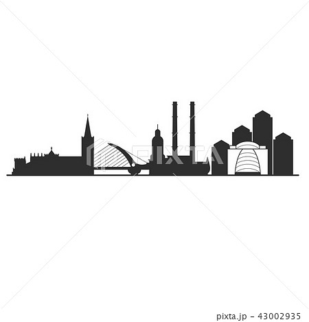 Dublin city skyline - capital of Ireland Dublin city skyline - capital of Ireland 43002935