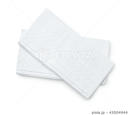 Top view of two facial tissues Top view of two facial tissues 43004944