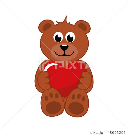 brown teddy bear with red heart brown teddy bear with red heart 43005205