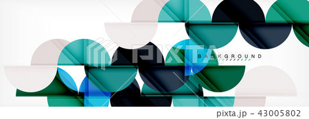 Circle modern geometrical abstract background illustration 43005802