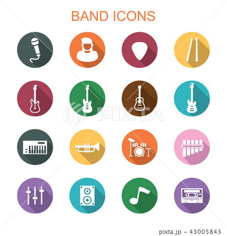 band long shadow icons 43005843