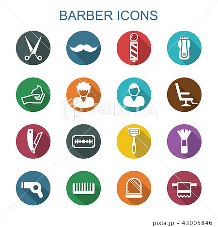 barber long shadow icons 43005846