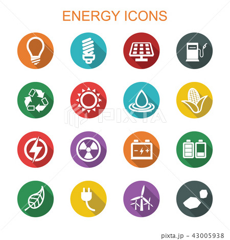energy long shadow icons 43005938