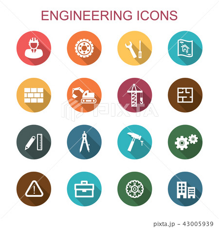 engineering long shadow icons 43005939