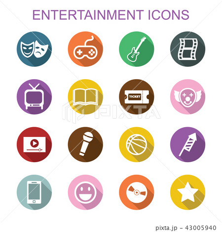 entertainment long shadow icons 43005940