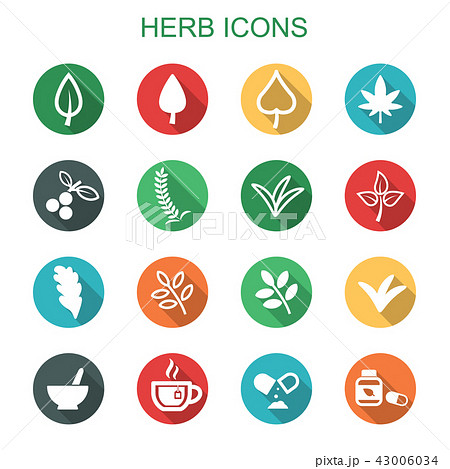 herb long shadow icons 43006034