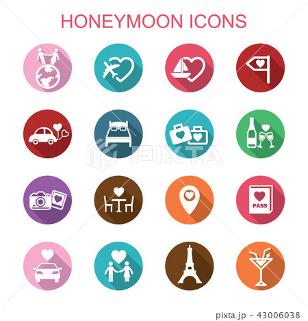 honeymoon long shadow icons 43006038