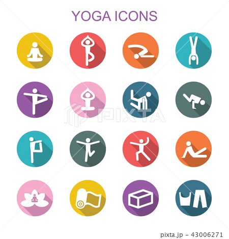 yoga long shadow icons 43006271