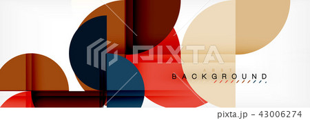 Modern geometrical abstract background - circles. Business or technology presentation design 43006274