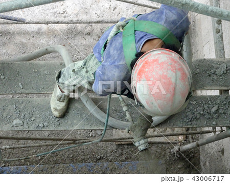 Construction workers plastering wall  43006717