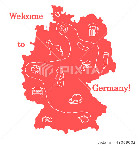 various symbols of Germany Travel and leisure. 43009002
