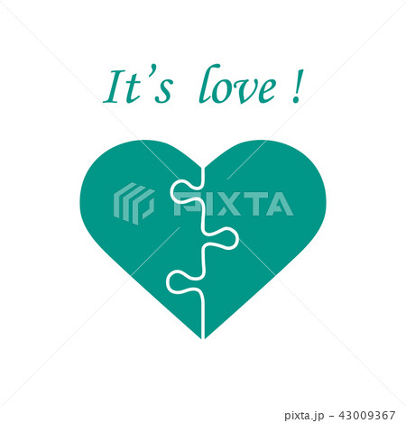 heart in the form of a puzzle and inscription heart in the form of a puzzle and inscription 43009367