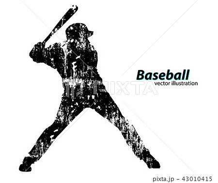 silhouette of a baseball player 43010415