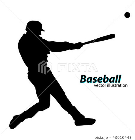 silhouette of a baseball player 43010443