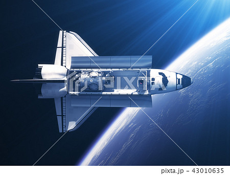 Space Shuttle Orbiter In The Rays Of Light 43010635