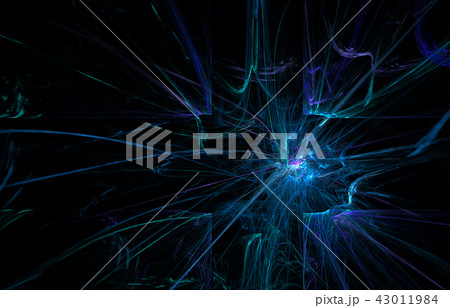 The dark tunnel of blue on a black background The dark tunnel of blue on a black background 43011984