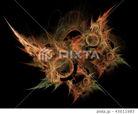 Abstract fractal color texture on black background Abstract fractal color texture on black background 43011985