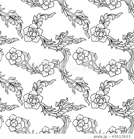 Seamless pattern, background of decorative elements of tradition 43012633