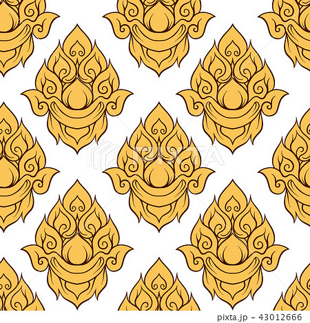 Seamless pattern, background of decorative elements of tradition 43012666