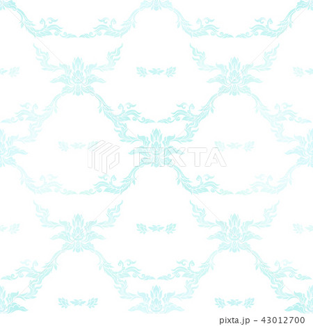 Seamless pattern, background of blue watercolor decorative elem Seamless pattern, background of blue watercolor decorative elem 43012700