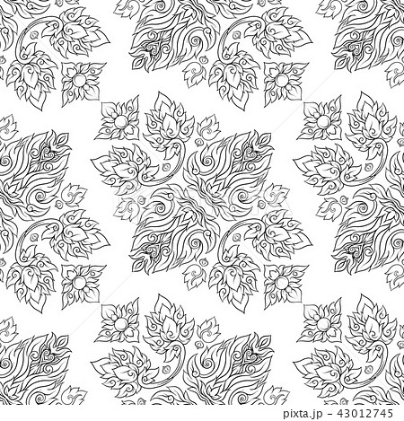 Seamless pattern, background of decorative elements of tradition 43012745