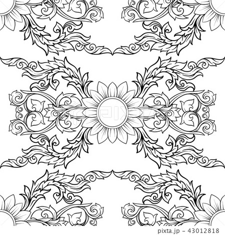 Seamless pattern, background of decorative elements of tradition 43012818
