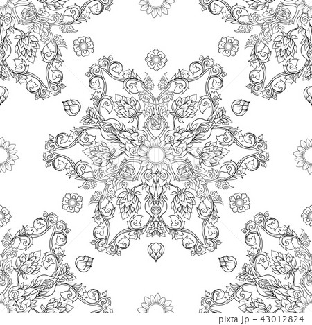 Seamless pattern, background of decorative elements of tradition 43012824