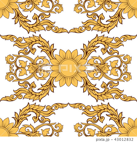 Seamless Pattern Background Of Decorative のイラスト素材
