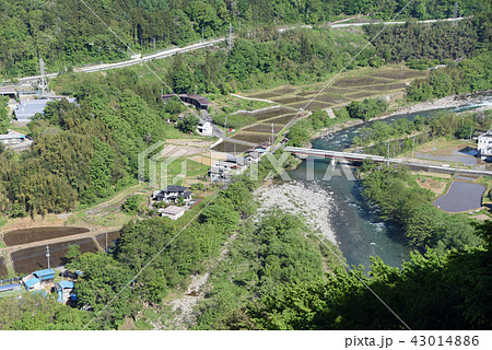 群馬県月夜野　小松より利根川を望む 43014886