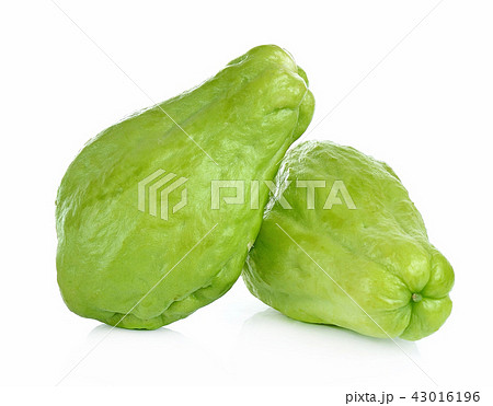 Chayote on white background Chayote on white background 43016196