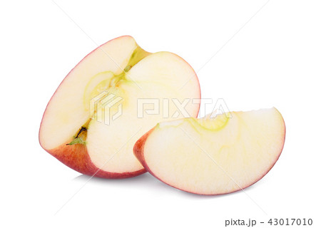 sliced red gala apple isolated on white background 43017010