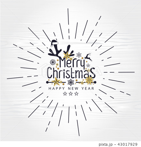 Retro Vintage Merry Christmas Greeting Card Retro Vintage Merry Christmas Greeting Card 43017929